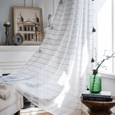 Cortina Personalizada Transparente com Ilhós Geométrico Kamryn White